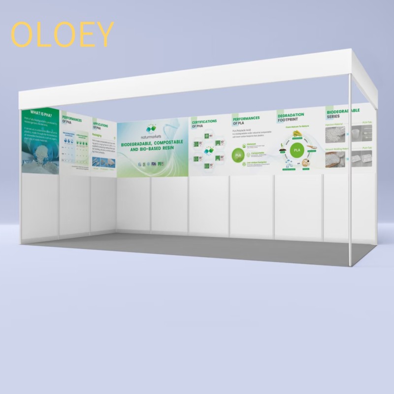 OLOEY Trade Show Booth Setup for Biobased Resin Exhibition