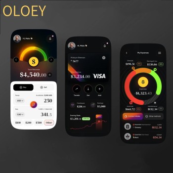 OLOEY Finance App Interface - Computer Network Advertising