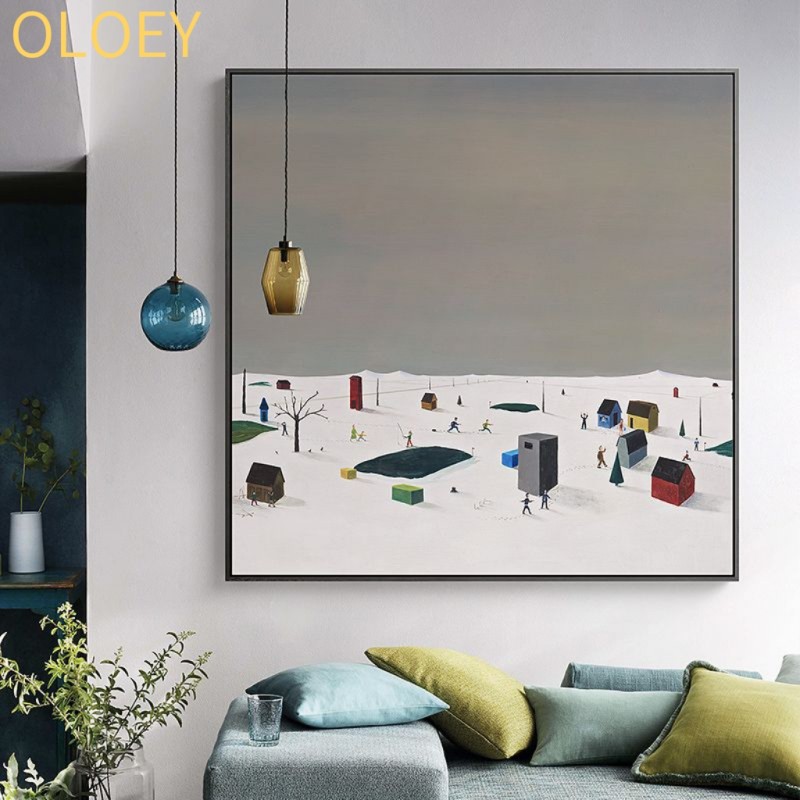 OLOEY Nordic style of sitting room metope adornment picture simple atmospheric restaurant sofa setting wall decoration light and decoration mural that hang a picture