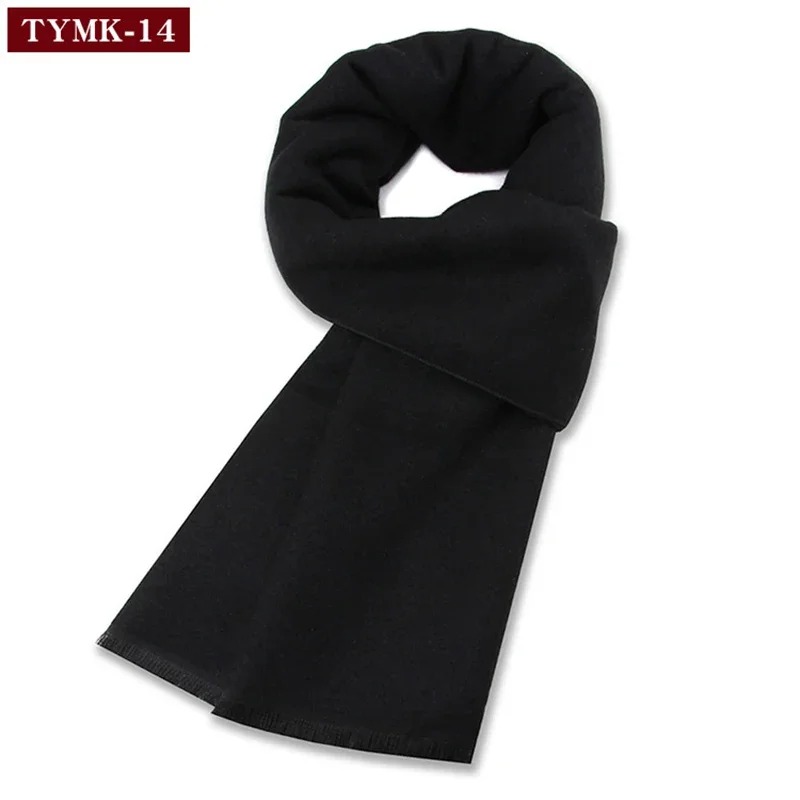 Luxury Winter Man Scarf Plaid Shawl Warm Autumn Cashmere Handkerchief Soft Outdoor Muffler Bufanda Solid Man Scarf 2025